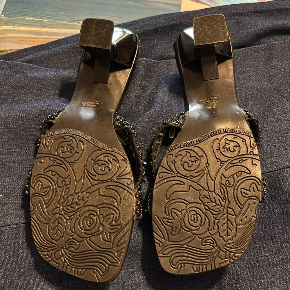 Tropical Tantrum Sandals Heels Beaded Size 9‎
